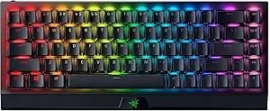 Razer Blackwidow v3 Mini Hyperspeed 65% Wireless Mechanical Gaming Keyboard: Green Mechanical Switches Tactile & Clicky - Phantom Pudding Keycaps - Chroma Rgb - Up To 200 Hr Battery - Snap Tap