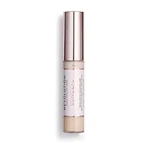 Makeup Revolution Conceal & Hydrate Concealer, Infused With Hyaluronic Acid, Dewy Finish, c4 For Light Skin Tones, Vegan & Cruelty-Free, 0.45 Fl.Oz