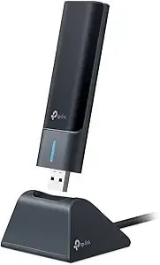 Tp-Link axe5400 Wifi 6e Usb Adapter For Desktop Pc (Archer txe70uh) Tri-Band Wireless Network Adapter, Ultra-Low Latency, Mu-Mimo, Ofdma, Refined Security, wpa3, Supports Windows 11/10