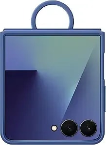Samsung Galaxy Z flip7 Official Ring Phone Case Silicone, Easy To Carry, Soft, Sleek, Us Version, Navy