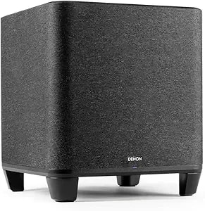 Denon Home Subwoofer – Home Theater Subwoofer With Deep, Powerful Bass, 8" Bass-Reflex Woofer, Wireless Streaming, Pair 150/250/350 Speakers & Sound Bar, Multi-Room Support, Black