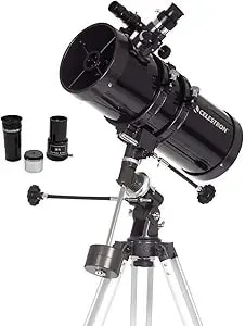Celestron - Powerseeker 127eq Telescope - Manual German Equatorial Telescope For Beginners - Compact And Portable - Bonus Astronomy Software Package - 127mm Aperture