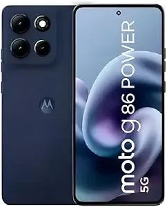 Motorola Moto g86 Power 5g Dual-Sim 256gb Rom + 8gb Ram (Gsm Only - No Cdma) Factory Unlocked Smartphone - International Version (Spellbound/Navy)