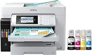 Epson Ecotank Pro Et-16650 Wireless Wide-Format Color All-In-One Supertank Printer With Scanner, Copier, Fax And Ethernet, White