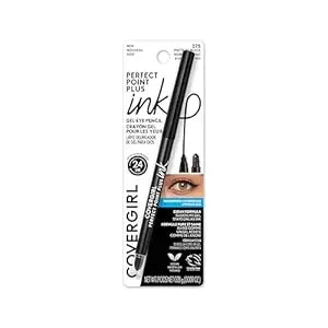 Covergirl Perfect Point Plus Ink Gel Eye Pencil, Pigmented, Long-Wearing, Vegan Formula, Matte Jet Black 275, 0.01oz