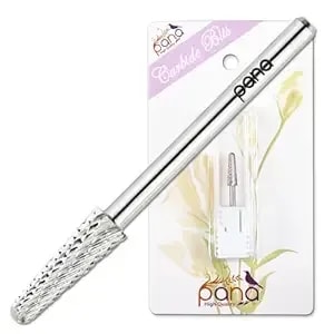 Usa Pana Professional 3/32" Shank Size - Cone Shape Carbide Bit - Nail Drill Bit For Manicure Pedicure Tools Dremel Machine - Gold, Silver (Coarse, Silver)
