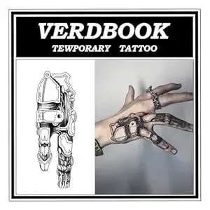 Waterproof Temporary Tattoos: 2-Sheet Tattoo Kit With Realistic Body Stickers, Semi-Permanent Tattoos For Adults Lasting 7-15 Days – Safe For Men & Women, Mechanical Fingers