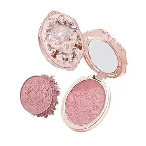 Flower Knows Strawberry Rococo Embossed Blush,Rose Pink Matte Powder Blush For Cheeks,Buildable & Blendable Face Makeup,Soft Long-Lasting Cute Make Up For Women & Girls,0.17 Oz(03 Classic Ballet)