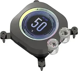 Corsair xc7 Rgb Elite Lcd Cpu Water Block - 480x480 Ips Lcd Screen - 31 Rgb Leds - Usb-C - Fits Intel® Lga 1700, Amd® am5 And Older - Stealth Gray