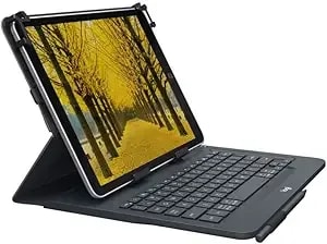 Logitech Universal Folio With Integrated Bluetooth 3.0 Keyboard For 9-10" Apple, Android, Windows Tablets, Black