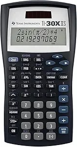 Texas Instruments Ti-30xiis Scientific Calculator, Black With Blue Accents (30xiis/Tbl/1l1/Bk)