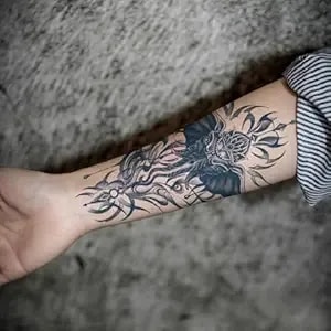 Semi Permanent Temporary Tattoo For Adults, 2 Sheets Arm Owl Elephant Totem Large Arm Chest, Waterproof Realistic Fake Stickers, Long Lasting 7-14 Days Body Art