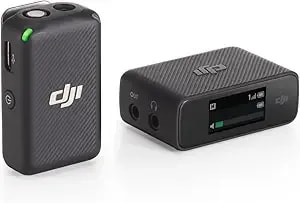 Dji Mic (1 Tx + 1 Rx), Wireless Lavalier Microphone, 250m (820 Ft.) Range, Compact And Ultra-Light, 14-Hour Recording, Wireless Microphones For Pc, Iphone, Android, Cameras, Vlogs, Live Stream