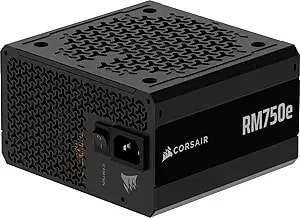 Corsair rm750e Atx 3.1 Pcie 5.1 Ready Fully Modular 750w Power Supply – 12v-2x6 Cable Included, Cybenetics Gold Efficiency, 105°C-Rated Capacitors, Modern Standby Mode – Black