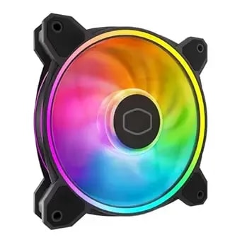 Cooler Master mf120 Halo² Argb 120mm Pwm Case Fan, Dual Loop Addressable Rgb Lighting, 2050 Rpm Dynamic Pwm Cooling, Air Balance Blades, Hybrid Frame High Airflow Pc Cooling Fan For Gaming Cases