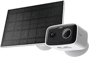 Tapo Tp-Link c400 Kit Outdoor Battery Camera W/Solar Panel Base, Wireless, 1080p, Free Person/Vehicle Detection, Sd/Cloud Storage, Color Night Vision, No Hub Needed, Works W/Alexa