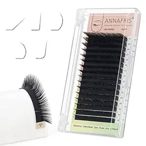 L/L+/Lc/Ld/Lu(M) Curl Individual Eyelash Extension Natural Synthetic Mink Matte Black False Lashes Extension Faux Cils Maquillage (L Curl, 0.07 8-15mm Mix)