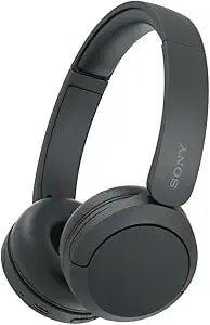Sony Wh-ch520 Wireless Headphones Bluetooth On-Ear Headset With Microphone And Up To 50 Hours Battery Life With Quick Charging, Black
