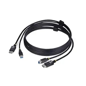 Startech.Com 6ft (1.8m) Displayport And Usb 5gbps Kvm Cable, 4k 60hz Universal Compatible Dp/Usb Combo Cable For Kvm Switches
