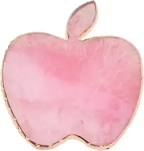 Minkissy Nail Gel Palette Nail Art Palette Polish Agate Golden Egde Manicure Cosmetic Color Mixing Painting Resin Apple Pattern Pink