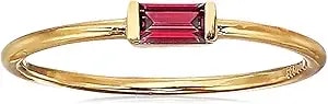 Amazon Essentials 18k Yellow Gold Plated Sterling Silver Cubic Zirconia Fashion Stackable Ring