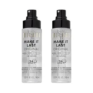 Milani Setting Spray + Primer, Make It Last Original - Natural Finish With Niacinamide For Hydration, Setting Spray For Makeup And Face Primer, 3-In-1 Prime + Hydrate + Set, 2.03 Fl. Oz - 2 Pack