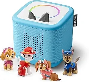 Toniebox 2 Audio Player Paw Patrol Bundle For Kids 3+ With Chase, Marshall, Skye, And Liberty - Sky Blue