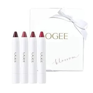 Ogee Tinted Sculpted Lip Oil - Blossom 4 Piece Gift Set - Made With 100% Organic Coconut Oil, Jojoba Oil, And Vitamin E - Best As Lip Balm, Lip Color Or Lip Treatment