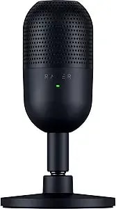 Razer Seiren v3 Mini Usb Microphone: Condenser Mic - Supercardioid Pickup Pattern - Tap-To-Mute Sensor With Led Indicator - Shock Absorber - Ultra Compact - Pc, Discord, Obs Studio, Xsplit - Black