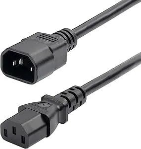Startech.Com 2ft (60cm) Power Extension Cord, Iec 60320 c14 To c13 Pdu Power Cord, 10a 250v, 18awg, Ac Power Cable For Pdu/Power Supply - Ul Listed, Taa (8713-8200-Power-Cord)