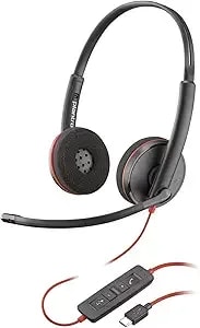 Plantronics Blackwire 3220 Usb-C Headset, On-Ear Mono Headset, Wired