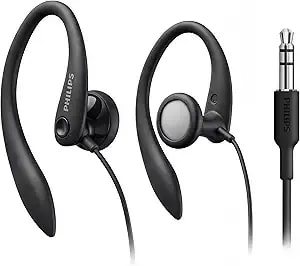 Philips shs3200bk Flexible Earhook Headphones, Black