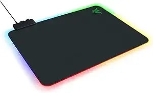Razer Firefly Hard v2 Rgb Gaming Mouse Pad: Customizable Chroma Lighting, Built-In Cable Management, Balanced Control & Speed, Non-Slip Rubber Base