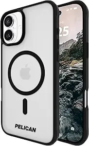 Pelican Ranger Iphone 16 Plus Case [Compatible With Magsafe] Rugged Magnetic Phone Case With 12ft Military-Grade Drop Protection - Heavy Duty Phone Cover For Iphone 16 Plus - Frosted Clear
