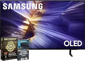 Samsung 42 Inch Oled 4k s90f Smart Tv (2025) Vision Ai, Oled Hdr+, Glare-Free Bundle With Cps Exclusive 1-Year Protection & Deco Gear Complete Home Theater Beginner'S Guidebook