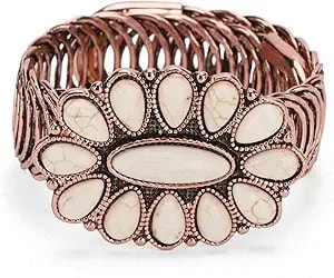 Montana West Rustic Couture'S Bohemian Turquoise Cuff Bangle Bracelets For Women Cowgirl