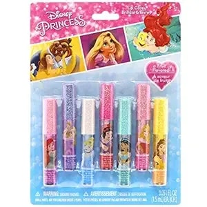 Townleygirl Disney Princess Super Sparkly Lip Gloss Set, 0.05 Fl Oz (Pack Of 7)