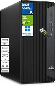Hp Prodesk Desktop Computers Pc For Home & Office Business, Intel i5-10400f (8gb ddr4, 256gb Pcie Ssd), Compact & Silent Design, Triple-Display Support, Wifi Adapter, Keyboard & Mouse, Windows 11 Pro