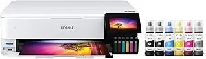 Epson Ecotank Photo Et-8550 Wireless Wide-Format Color All-In-One Supertank Printer - Scanner, Copier - Ethernet - 4.3-Inch Color Touchscreen