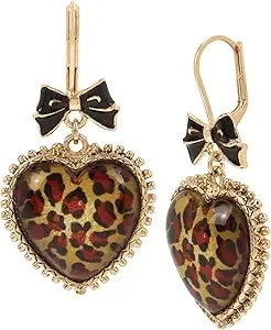 Betsey Johnson Heart Drop Earrings
