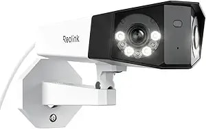 Reolink 4k Poe Security Camera System, Home Outdoor Ip Camera In 180 Degree Viewing Angle, Human/Vehicle/Pet Detection, Color Night Vision, Two Way Talk, Up To 512gb Microsd Card, Duo 2 Poe