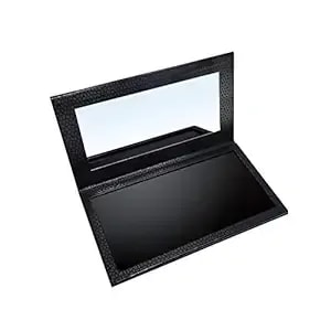 Allwon Magnetic Palette Empty Eyeshadow Makeup Palette With Shatterproof Mirror For Eyeshadow Lipstick Blush Powder (Black)