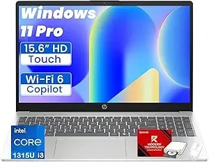 Hp 15.6 Touchscreen Laptop For Student & Business,64gb Ram, 2tb Ssd,Intel 13th Gen i3-1315u (Up To 4.5ghz), Copilot Ai, Wi-Fi 6, Hd Camera, Windows 11pro, Natural Silver, W/Accessories