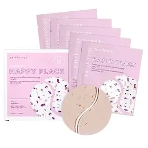 Patchology Happy Place Under Eye Patches - Overnight Anti-Aging Masks For Dark Circles, Puffy & Eye Bags, & Wrinkles - Brightening & Depuffing Skin Care Undereye Pads For A Youthful Glow (5 Pairs)