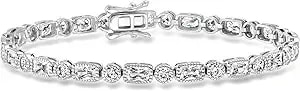 Ross-Simons 6.70 Ct. T.W. Cz Bracelet In Sterling Silver