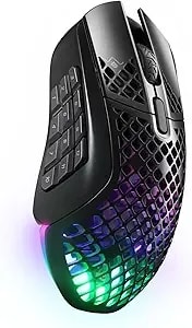 Steelseries Aerox 9 Wireless - Ultra-Lightweight, 18000 Cpi, Truemove Air Optical Sensor, Water Resistant, 180 Hour Battery, 18 Programmable Buttons