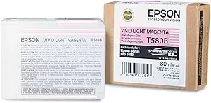 Epson t580b00 Ultrachrome k3 Vivid Light Magenta Ink Cartridge 80ml (t580b00) Ink