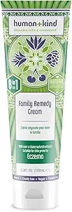 Human + Kind Family Remedy Cream, Multi-Purpose Cream For Eczema, Psoriasis, Dry And Sensitive Skin, Insect Bites, 3.53 Ounce