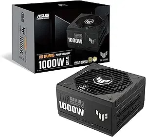Asus Tuf Gaming 1000w Gold (1000 Watt, Atx 3.0 Compatible Fully Modular Power Supply, 80+ Gold Certified, Military-Grade Components, Dual Ball Bearing, Axial-Tech Fan, Pcb Coating, 10 Year Warranty)