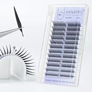 Premade Flying Spire Eyelash Extension Anime Premade Fans Lash Manga False Eyelashes Natural Soft Feather Shape Lashes(Fox,0.07d,9-13mm)